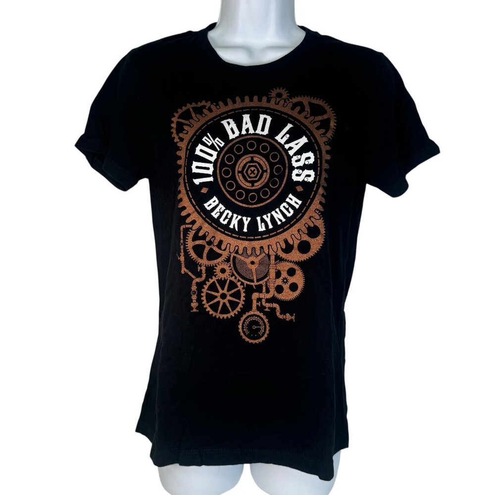 WWE Becky Lynch 100% Bad Lass Babydoll T-Shirt Top Wrestling Wrestler The Man L
